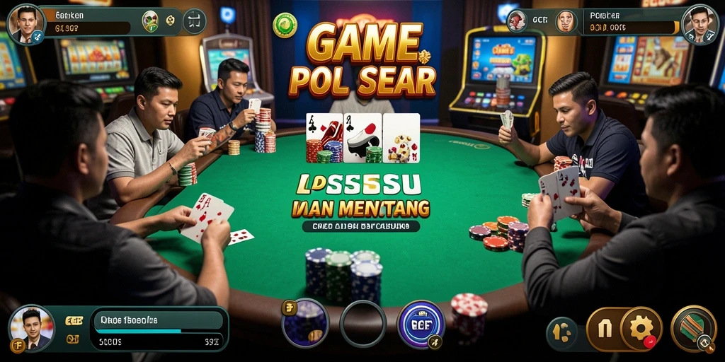 Tampilan gameplay Poker yang menarik dan dinamis di 6CF.