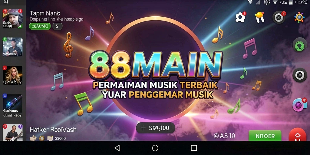 Tampilan gameplay <strong>88MAIN</strong> saat pengguna menikmati permainan musik.