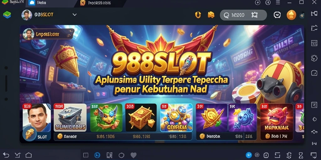 Tampilan utama 988SLOT dengan berbagai fitur Utility yang bermanfaat.