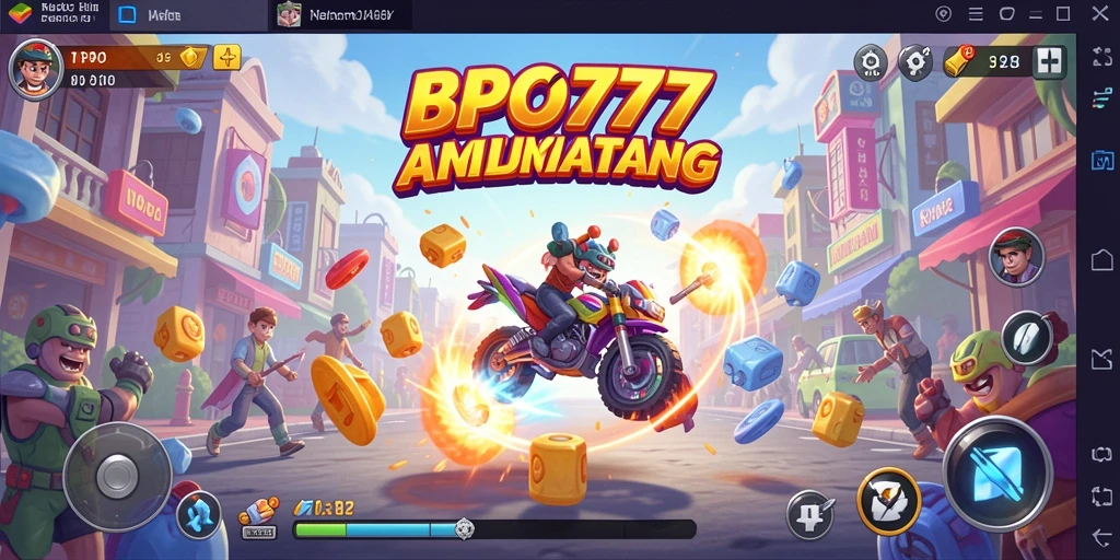 Screenshot BPO777 menunjukkan gameplay Arcade yang intens dan menyenangkan.