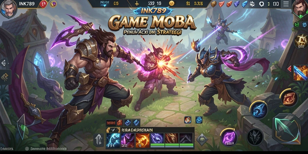 Tangkapan layar gameplay yang intens dan strategis dari INK789.
