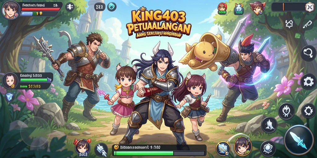 Tampilan menarik dari gameplay KING403 yang penuh aksi dan karakter anime.