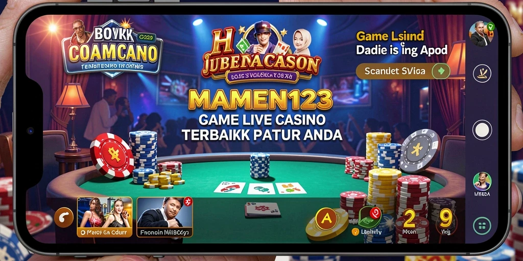 Tampilan menarik dari gameplay Live Casino di MAMEN123.