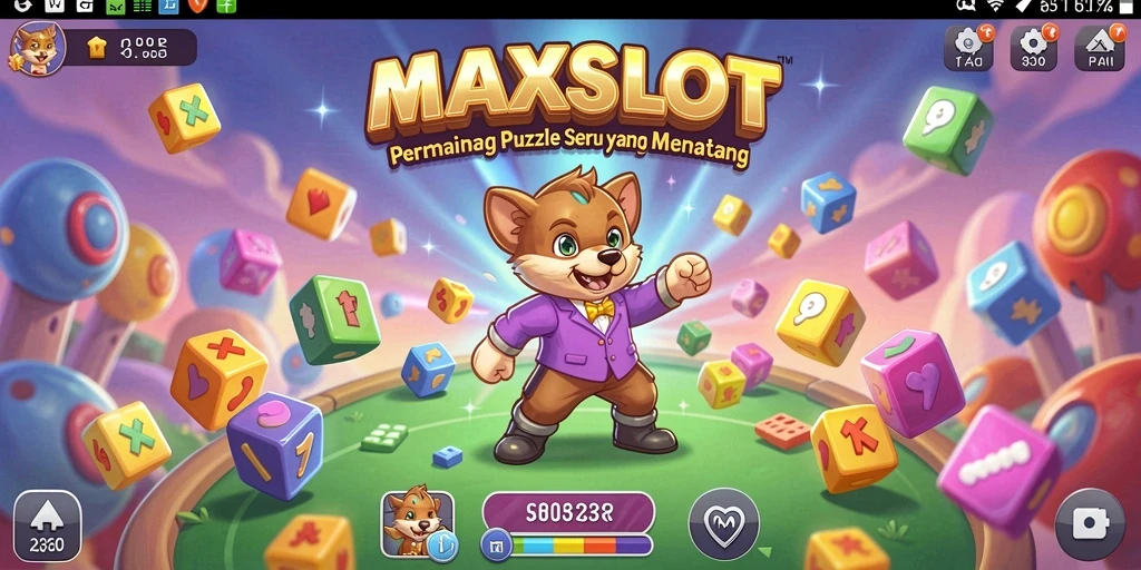 Screenshot gameplay MAXSLOT yang menunjukkan tantangan Puzzle.
