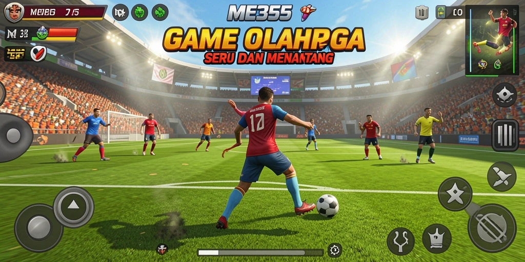Tampilan gameplay seru dari ME355 dalam pertandingan olahraga.