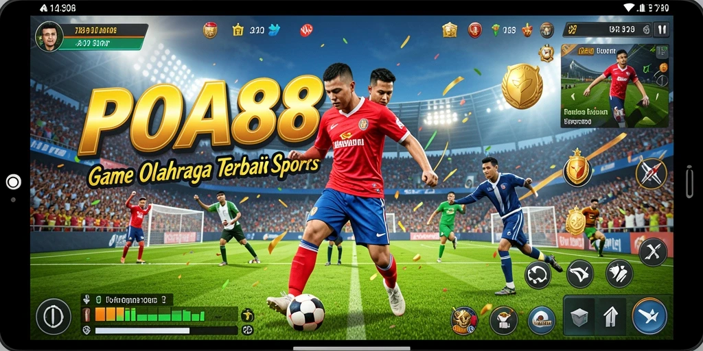 Tampilan gameplay POA88 yang menarik dengan aksi olahraga seru.