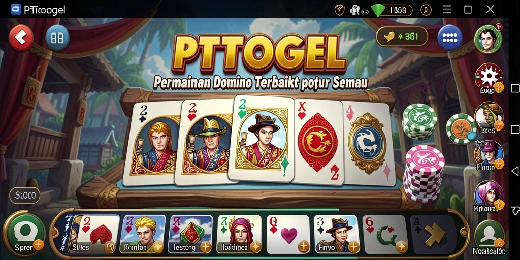 Tampilan gameplay Domino yang seru dan interaktif.