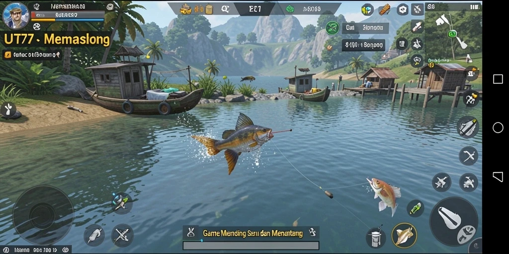 Gameplay UT77 dengan aksi memancing yang menarik dan seru.